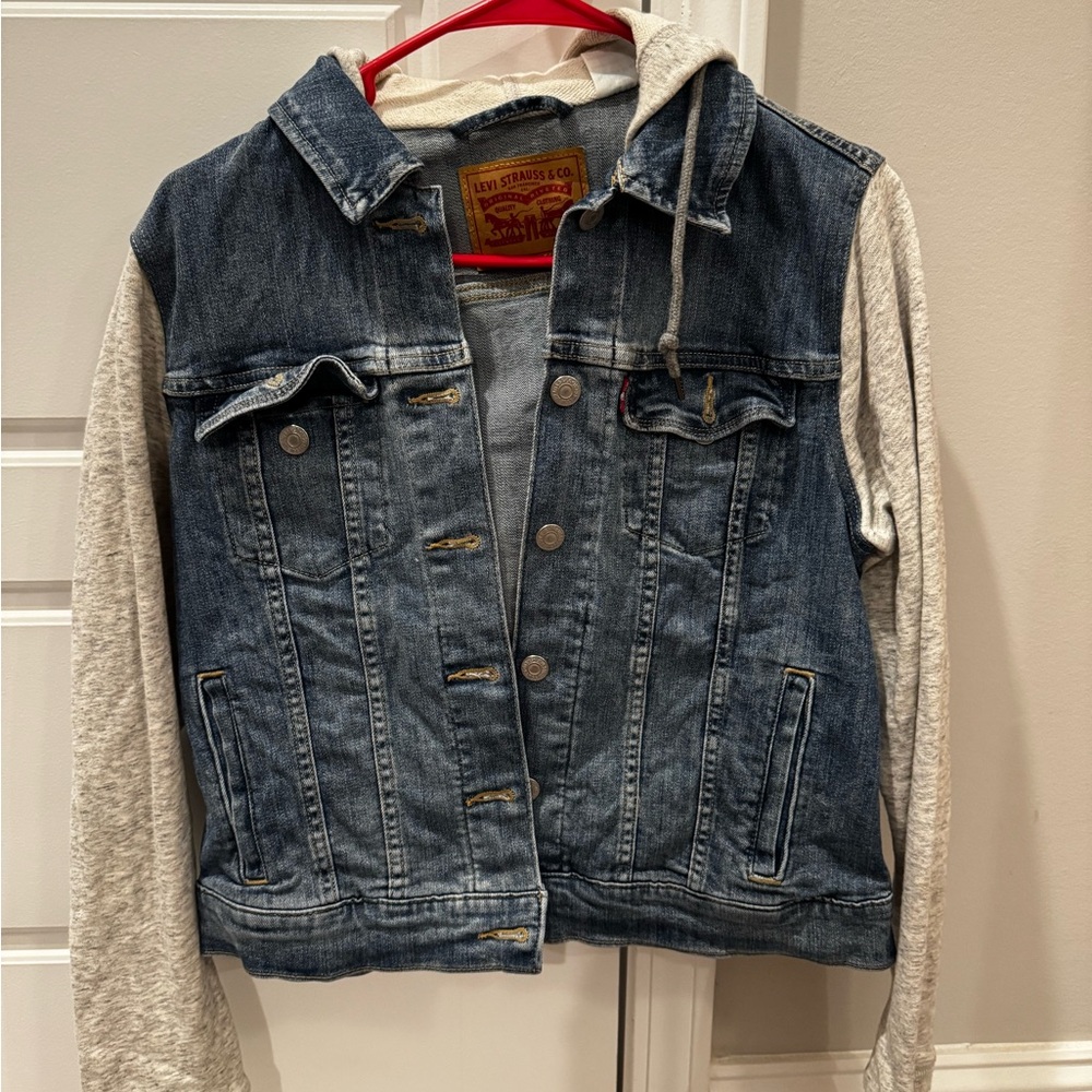 Levi's Denim Jacket with Gray Sleeves